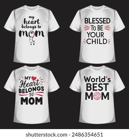 Mother day typography t shirt illustration.