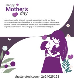 Concepto de Vector del día de madre 2. Gráfico de datos padre . Vector del día de la madre. Feliz día de la madre.