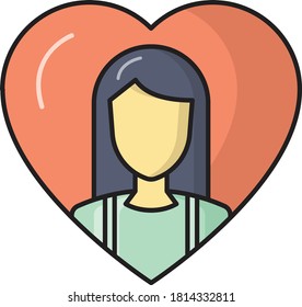 mother day vector flat color icon 