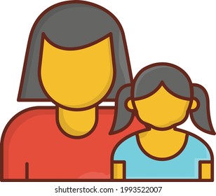 mother day vector flat colour icon