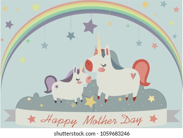 mother day vector postcard