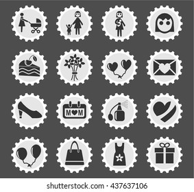 mother day web icons for user interface design