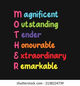 Mother Definition - Mother quotes t shirt, typographic, vector graphic or poster design