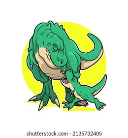 mother dinosaurus vecyot illustration design