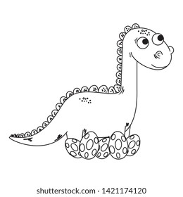 mother diplodocus care of their eggs comic character