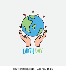 Mother earth day banner with planet