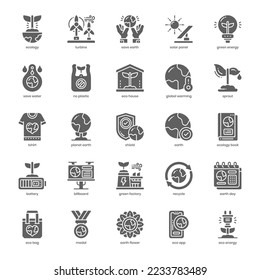 Mother Earth Day icon pack for your website design, logo, app, and user interface. Mother Earth Day icon glyph design. Vector graphics illustration and editable stroke.