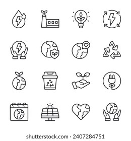 Mother Earth Day icon set
