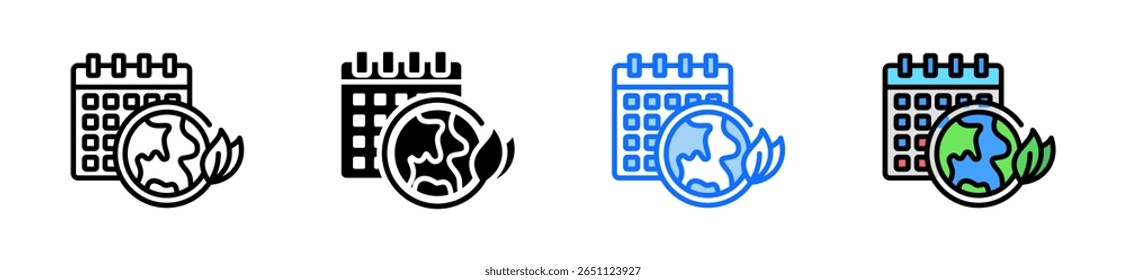Mother Earth Day Icon Set Multiple Style Collection