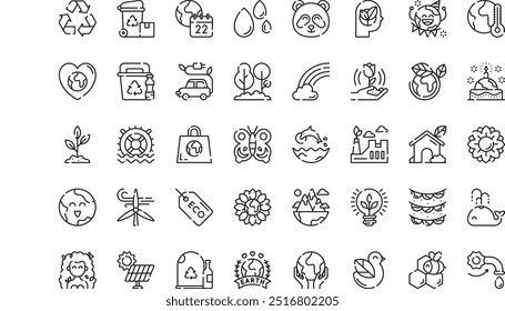 Mother earth day icons High-Quality Vector Icons Collection with Editable Stroke. Ideal for Professional and Creative Projects.