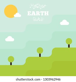 Mother earth day illustration, background and banner. Mother earth day awareness