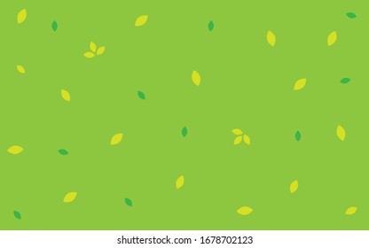 Mother Earth Day Leaves Pattern in Green Background. Template Design for poster, greetings card, banner, flyer, web marketing and promotions. Leaves Pattern.