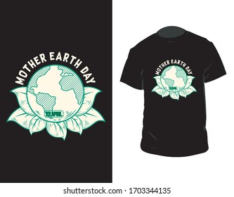 Plantilla de diseño de camiseta vectora "DÍA DE LA MADRE"