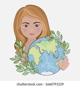 MOTHER EARTH EUROPE Planet Holiday Party Vector Illustration