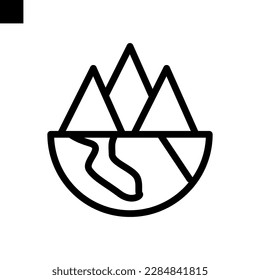 mother earth icon line style vector