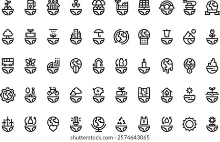 Mother earth icons High-Quality Vector Icons Collection with Editable Stroke. Ideal for Professional and Creative Projects