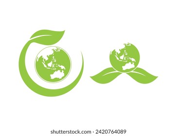 Mother earth nature icon design template isolated illustration