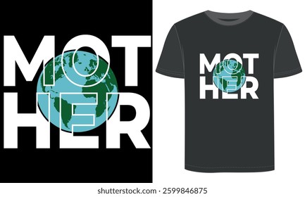 Mother Earth T-Shirt, Earth Day T Shirt, Environmental Awareness Eco-Friendly Design.