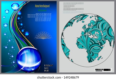 Mother Earth. Vector image of  template for brochure, ticket and various images. EPS 10