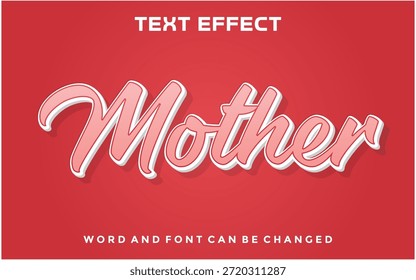 Mother editable text effect design template