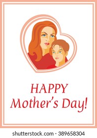 mother embraces the child.
