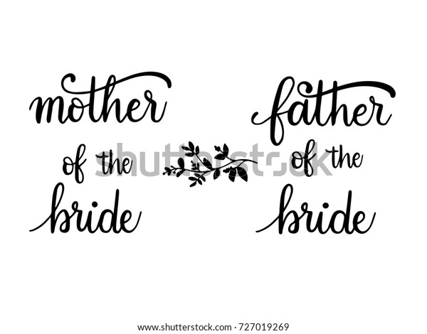 Download Mother Father Bride Calligraphy Hand Lettering Stock ...