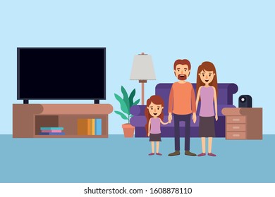 Vector Illustration Children Watching Tv Stock Vector (Royalty Free ...