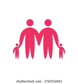 Mother father daughter and son avatars flat style icon design, Family relationship and generation theme Vector illustration