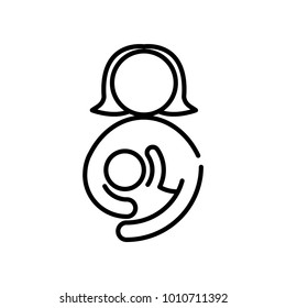 Mother Feeding icon, vector illustration