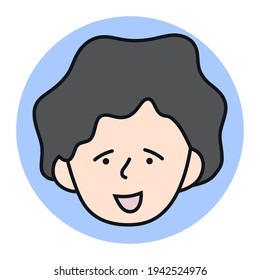 Mother Female Avatar Icon Cartoon. Woman Profile Mascot Vector Illustration. Girl Head Face Business User Logo
