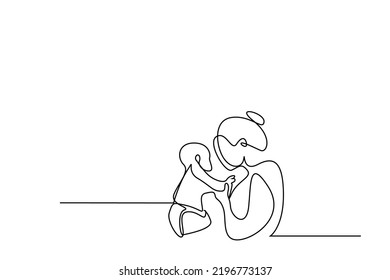 a mother having a good time with her newborn little baby