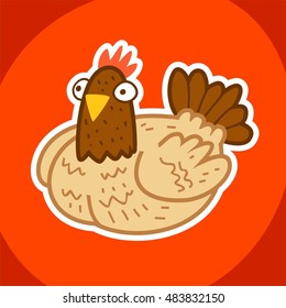 mother hen sticker