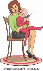Mother with her baby