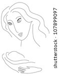Mother with her baby - vector clip art
