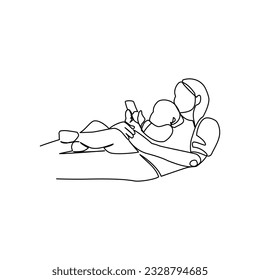 Mother and her baby vector illustration