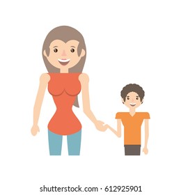 mother and her child image