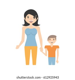 mother and her child image