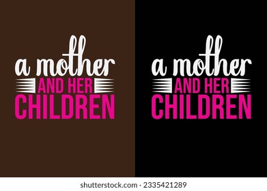 A mother and her child,t-shirt.