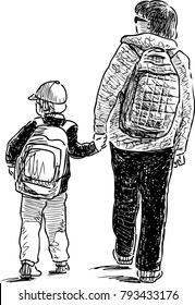 Mother and her son go for a trip