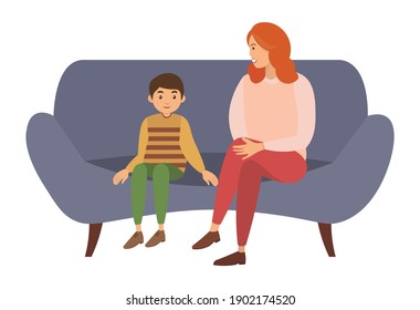 3,655 Mother and child talking cartoon Images, Stock Photos & Vectors ...