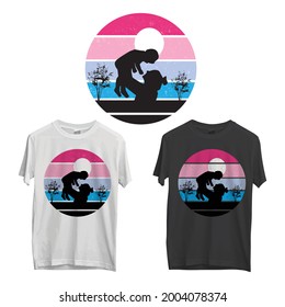 Mother holding baby t shirt design