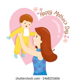 Mother Holding Her Baby Up With Love, Mother’s day, Mom, Baby, Infant, Motherhood, Love, Innocence