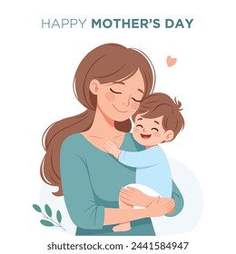 a mother holding her baby with the words happy mothers day on it