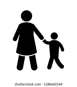 A mother is holding of kid while going characterizing child protection  