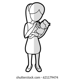 mother holding son lovely