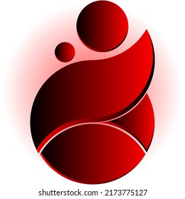 Mother Hug Her Kid Logo Design
