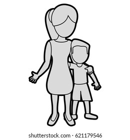 mother hugging son lovely image