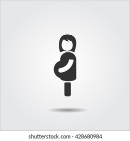 mother icon, baby mother vector icon