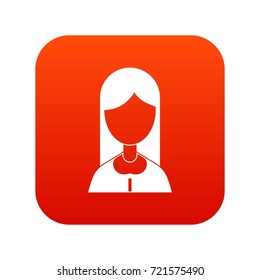 Mother icon digital red for any design isolated on white vector illustration