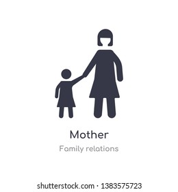mother icon. isolated mother icon vector illustration from family relations collection. editable sing symbol can be use for web site and mobile app